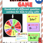 Wheel game - a fun ESL speaking activity