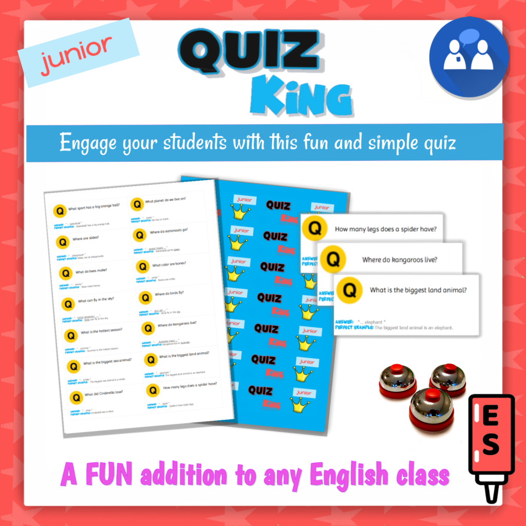speaking activity - quiz king