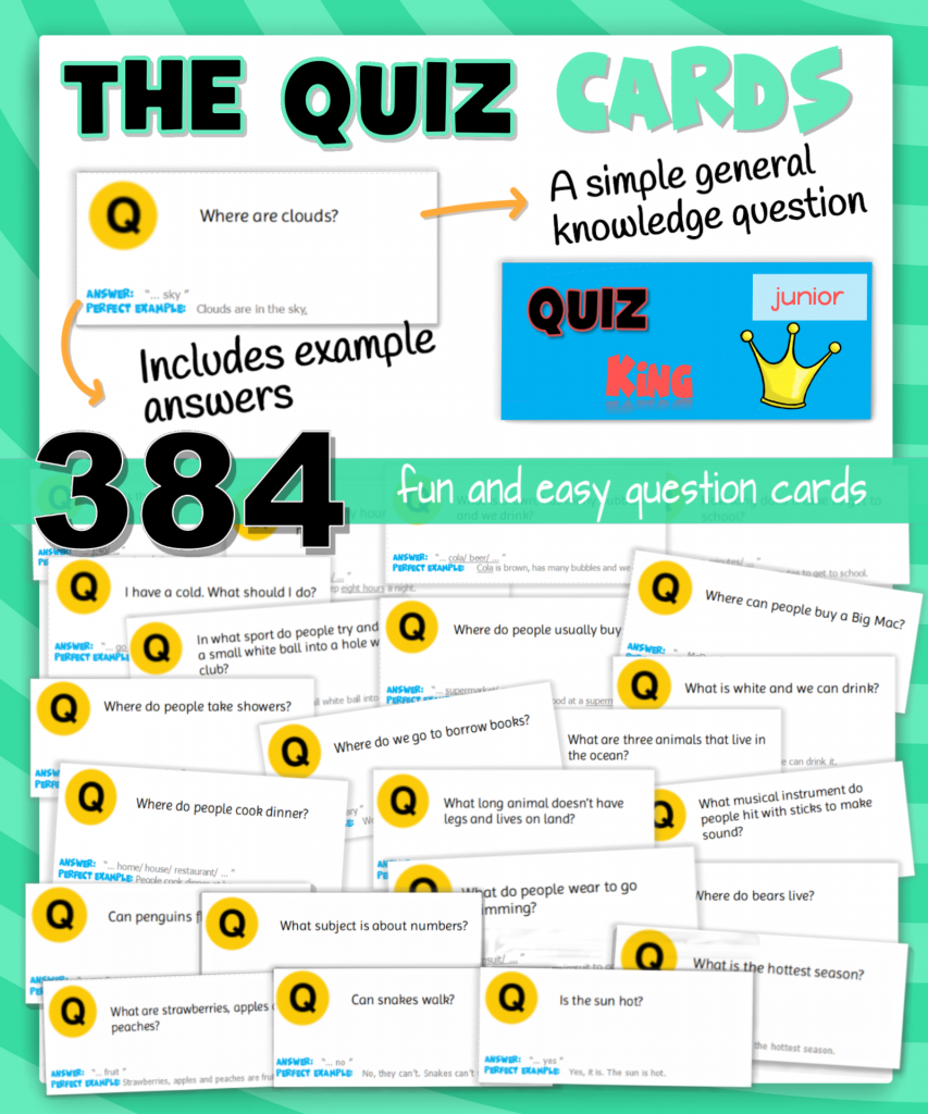 English Quizking Junior activity: ESL learning resources and materials