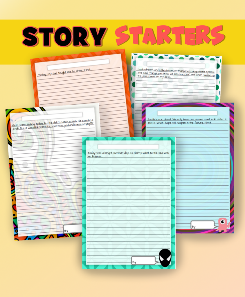 Story starters - an engaging ESL writing resource.