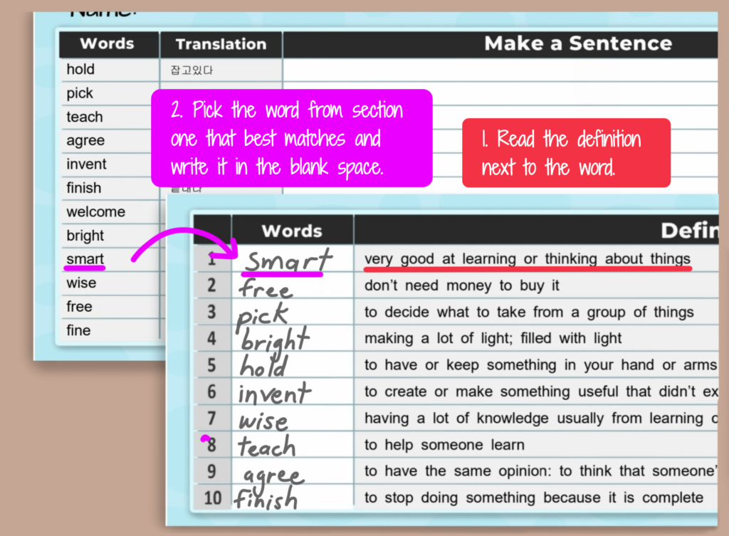 vocabulary word book promo