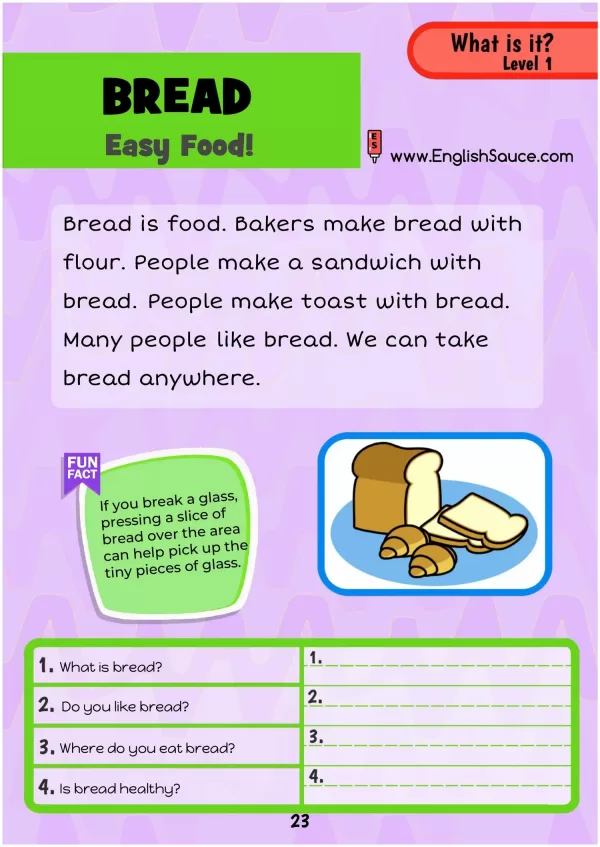 Guided reading comprehension English ESL worksheet. A science of reading aligned printable for beginner homeschool, ESL students and first grade students.