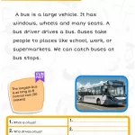 Guided reading comprehension English ESL worksheet. A science of reading aligned printable for A2 homeschool, ESL students and First grade students.