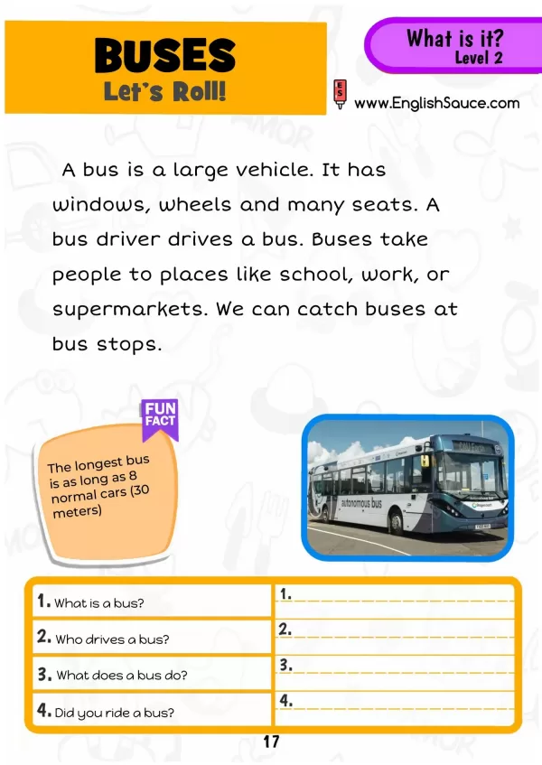 Guided reading comprehension English ESL worksheet. A science of reading aligned printable for A2 homeschool, ESL students and First grade students.