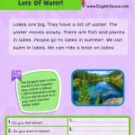 Guided reading comprehension English ESL worksheet. A science of reading aligned printable for A2 homeschool, ESL students and first/second grade students.