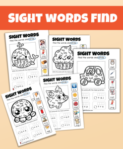 English sight words CVC worksheet: ESL learning resources and materials