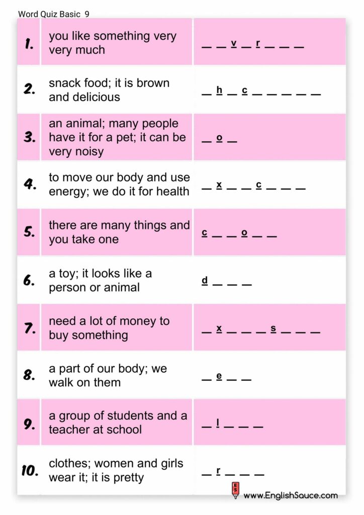 free-worksheet-basic-vocabulary-word-quiz-english-esl-activity (9)