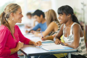 ESL classroom environment: English learning resources and materials for students